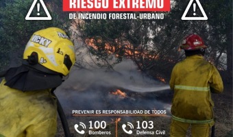 30/01/2025: RIESGO EXTREMO DE INCENDIO FORESTAL